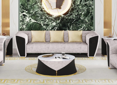 Moderne Sofagarnitur 3+2+1 Sitzer Luxus Couchen Sessel Wohnzimmer Möbel